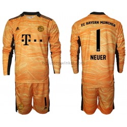 FC Bayern München Voetbalshirt Manuel Neuer 1 Doelman Kleuters/Kids Thuis Tenue 2021-2022 Lange Mouw
