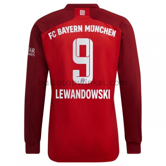 FC Bayern München Voetbalshirt Robert Lewandowski 9 Thuis Tenue 2021-2022 Lange Mouw