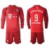 FC Bayern München Voetbalshirt Robert Lewandowski 9 Kleuters/Kids Thuis Tenue 2021-2022 Lange Mouw