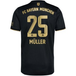 FC Bayern München Voetbalshirt Thomas Muller 25 Uit Tenue 2021-2022 Korte Mouw