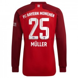 FC Bayern München Voetbalshirt Thomas Muller 25 Thuis Tenue 2021-2022 Lange Mouw