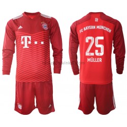 FC Bayern München Voetbalshirt Thomas Muller 25 Kleuters/Kids Thuis Tenue 2021-2022 Lange Mouw