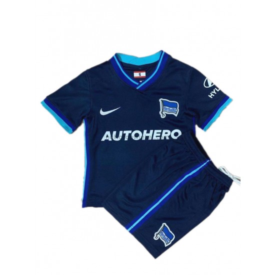 Hertha BSC Voetbalshirt Kleuters/Kids Uit Tenue 2021-2022 Korte Mouw