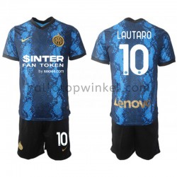Inter Milan Voetbalshirt Voetbalshirt Lautaro Martinez 10 Kleuters/Kids Thuis Tenue 2021-2022 Korte Mouw