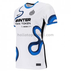 Inter Milan Voetbalshirt Voetbalshirt Dames Uit Tenue 2021-2022 Korte Mouw