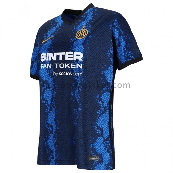 Inter Milan Voetbalshirt Voetbalshirt Dames Thuis Tenue 2021-2022 Korte Mouw