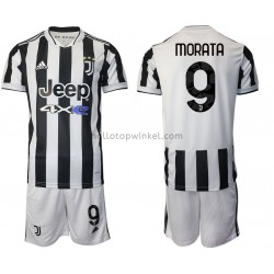 Juventus Voetbalshirt Alvaro Morata 9 Kleuters/Kids Thuis Tenue 2021-2022 Korte Mouw