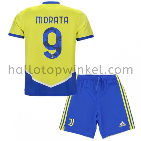 Juventus Voetbalshirt Alvaro Morata 9 Kleuters/Kids Derde Tenue 2021-2022 Korte Mouw