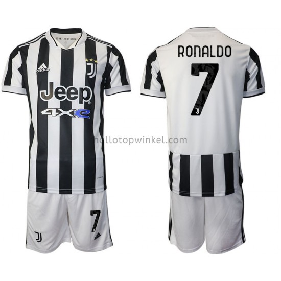 Juventus Voetbalshirt Cristiano Ronaldo 7 Kleuters/Kids Thuis Tenue 2021-2022 Korte Mouw