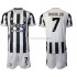 Juventus Voetbalshirt Cristiano Ronaldo 7 Kleuters/Kids Thuis Tenue 2021-2022 Korte Mouw