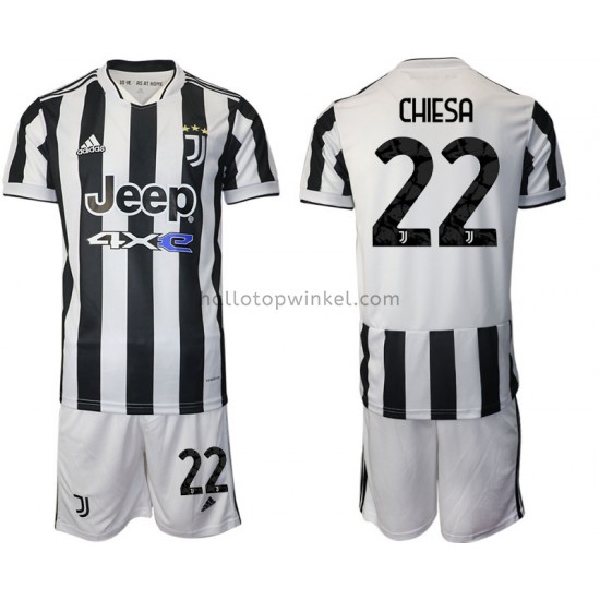 Juventus Voetbalshirt Federico Chiesa 22 Kleuters/Kids Thuis Tenue 2021-2022 Korte Mouw