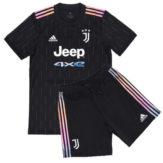 Juventus Voetbalshirt Kleuters/Kids Uit Tenue 2021-2022 Korte Mouw