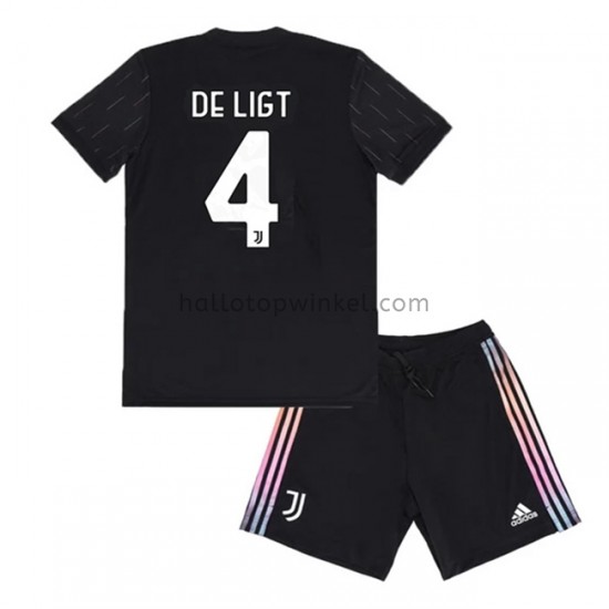 Juventus Voetbalshirt Matthijs de Ligt 4 Kleuters/Kids Uit Tenue 2021-2022 Korte Mouw