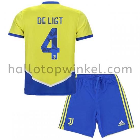 Juventus Voetbalshirt Matthijs de Ligt 4 Kleuters/Kids Derde Tenue 2021-2022 Korte Mouw