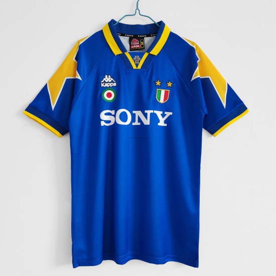Juventus Voetbalshirt Retro Uit Tenue 1995-1996 Korte Mouw