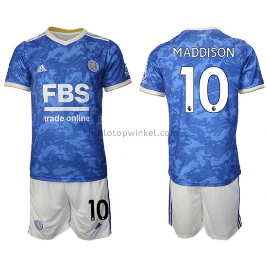 Leicester City Voetbalshirt James Maddison 10 Kleuters/Kids Thuis Tenue 2021-2022 Korte Mouw