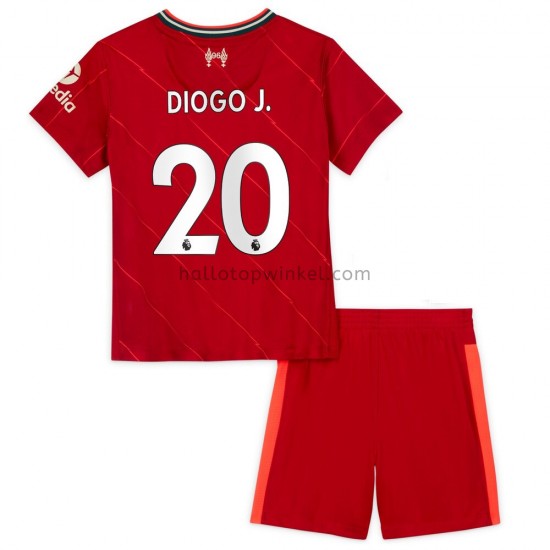 Liverpool Voetbalshirt Diogo Jota 20 Kleuters/Kids Thuis Tenue 2021-2022 Korte Mouw