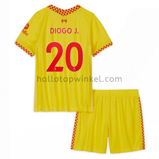 Liverpool Voetbalshirt Diogo Jota 20 Kleuters/Kids Derde Tenue 2021-2022 Korte Mouw