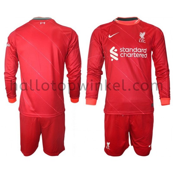 Liverpool Voetbalshirt Kleuters/Kids Thuis Tenue 2021-2022 Lange Mouw