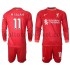 Liverpool Voetbalshirt M.Salah 11 Kleuters/Kids Thuis Tenue 2021-2022 Lange Mouw