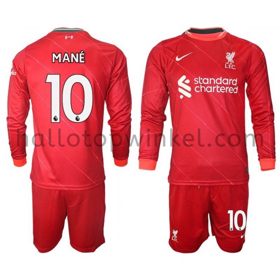 Liverpool Voetbalshirt Mane 10 Kleuters/Kids Thuis Tenue 2021-2022 Lange Mouw