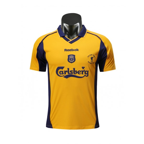 Liverpool Voetbalshirt Retro Uit Tenue 2000-2001 Korte Mouw