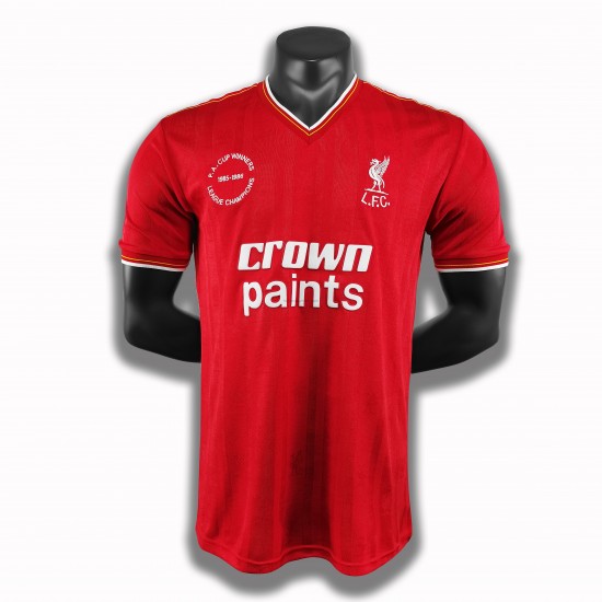 Liverpool Voetbalshirt Retro Thuis Tenue 1985-1986 Korte Mouw
