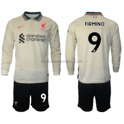 Liverpool Voetbalshirt Roberto Firmino 9 Kleuters/Kids Uit Tenue 2021-2022 Lange Mouw