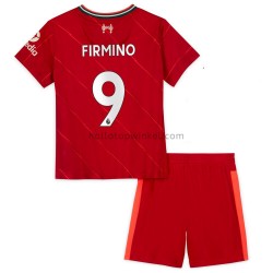 Liverpool Voetbalshirt Roberto Firmino 9 Kleuters/Kids Thuis Tenue 2021-2022 Korte Mouw