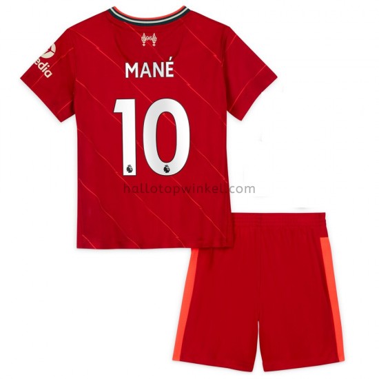 Liverpool Voetbalshirt Sadio Mane 10 Kleuters/Kids Thuis Tenue 2021-2022 Korte Mouw