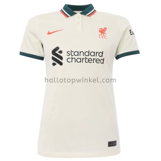 Liverpool Voetbalshirt Dames Uit Tenue 2021-2022 Korte Mouw
