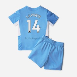 Manchester City Voetbalshirt Aymeric Laporte 14 Kleuters/Kids Thuis Tenue 2021-2022 Korte Mouw