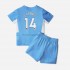 Manchester City Voetbalshirt Aymeric Laporte 14 Kleuters/Kids Thuis Tenue 2021-2022 Korte Mouw