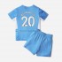 Manchester City Voetbalshirt Bernardo Silva 20 Kleuters/Kids Thuis Tenue 2021-2022 Korte Mouw