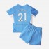 Manchester City Voetbalshirt Ferran Torres 21 Kleuters/Kids Thuis Tenue 2021-2022 Korte Mouw