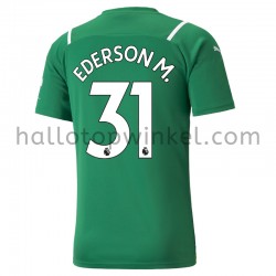 Manchester City Voetbalshirt Doelman Ederson 31 Uit Tenue 2021-2022 Korte Mouw