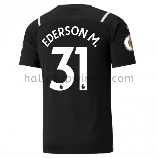 Manchester City Voetbalshirt Doelman Ederson 31 Thuis Tenue 2021-2022 Korte Mouw