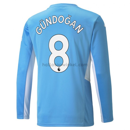 Manchester City Voetbalshirt Ilkay Gundogan 8 Thuis Tenue 2021-2022 Lange Mouw