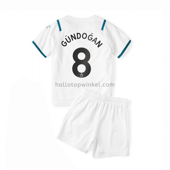 Manchester City Voetbalshirt Ilkay Gundogan 8 Kleuters/Kids Uit Tenue 2021-2022 Korte Mouw
