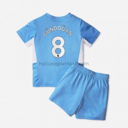Manchester City Voetbalshirt Ilkay Gundogan 8 Kleuters/Kids Thuis Tenue 2021-2022 Korte Mouw