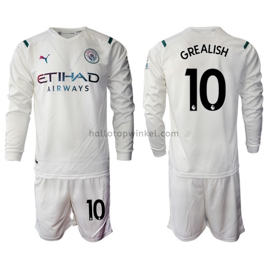 Manchester City Voetbalshirt Jack Grealish 10 Kleuters/Kids Uit Tenue 2021-2022 Lange Mouw