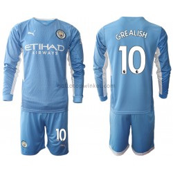 Manchester City Voetbalshirt Jack Grealish 10 Kleuters/Kids Thuis Tenue 2021-2022 Lange Mouw