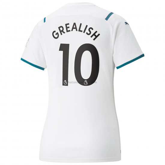 Manchester City Voetbalshirt Jack Grealish 10 Dames Uit Tenue 2021-2022 Korte Mouw