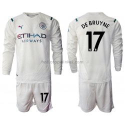 Manchester City Voetbalshirt Kevin De Bruyne 17 Kleuters/Kids Uit Tenue 2021-2022 Lange Mouw
