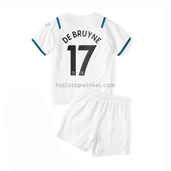 Manchester City Voetbalshirt Kevin De Bruyne 17 Kleuters/Kids Uit Tenue 2021-2022 Korte Mouw