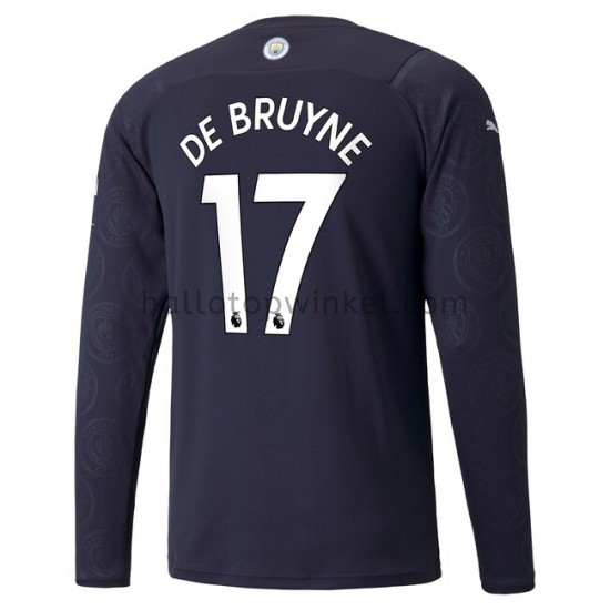 Manchester City Voetbalshirt Kevin De Bruyne 17 Derde Tenue 2021-2022 Lange Mouw