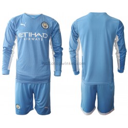 Manchester City Voetbalshirt Kleuters/Kids Thuis Tenue 2021-2022 Lange Mouw