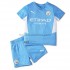 Manchester City Voetbalshirt Kleuters/Kids Thuis Tenue 2021-2022 Korte Mouw