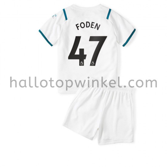 Manchester City Voetbalshirt Phil Foden 47 Kleuters/Kids Uit Tenue 2021-2022 Korte Mouw