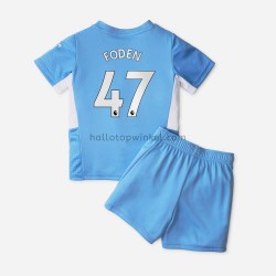 Manchester City Voetbalshirt Phil Foden 47 Kleuters/Kids Thuis Tenue 2021-2022 Korte Mouw